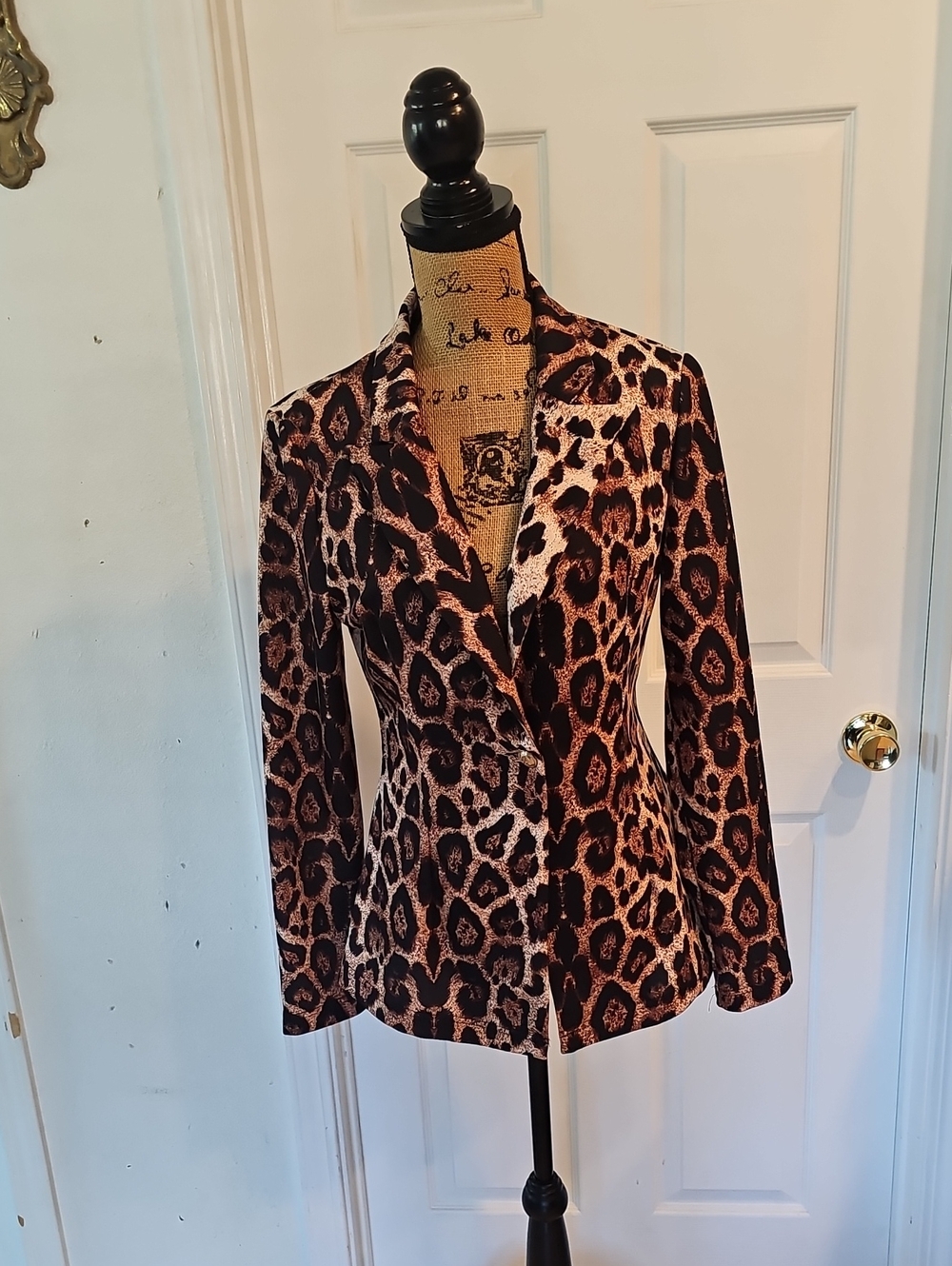 SHEIN Leopard Print Blazer Jacket - Brown & Black